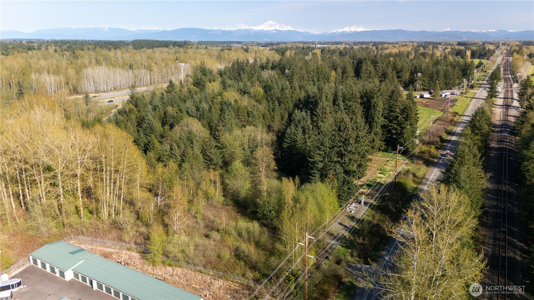 a view of lake and green space