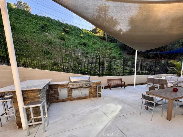 a outdoor space with a sitting space