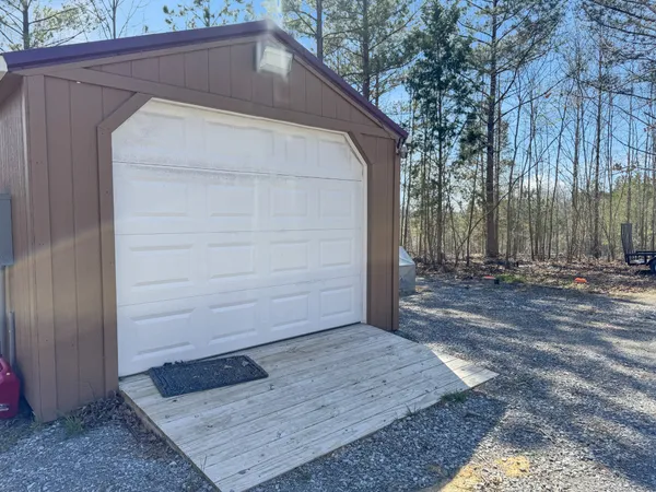 a backyard of a house