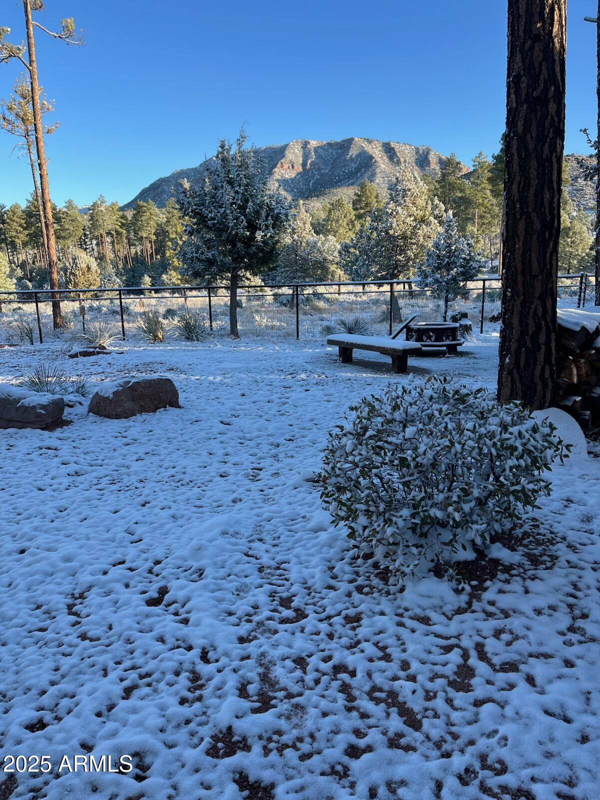 368 Brook Lane Payson, AZ 85541 - Photo 44 of 44 Snow Backyard View