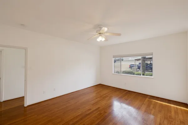 an empty room with a window