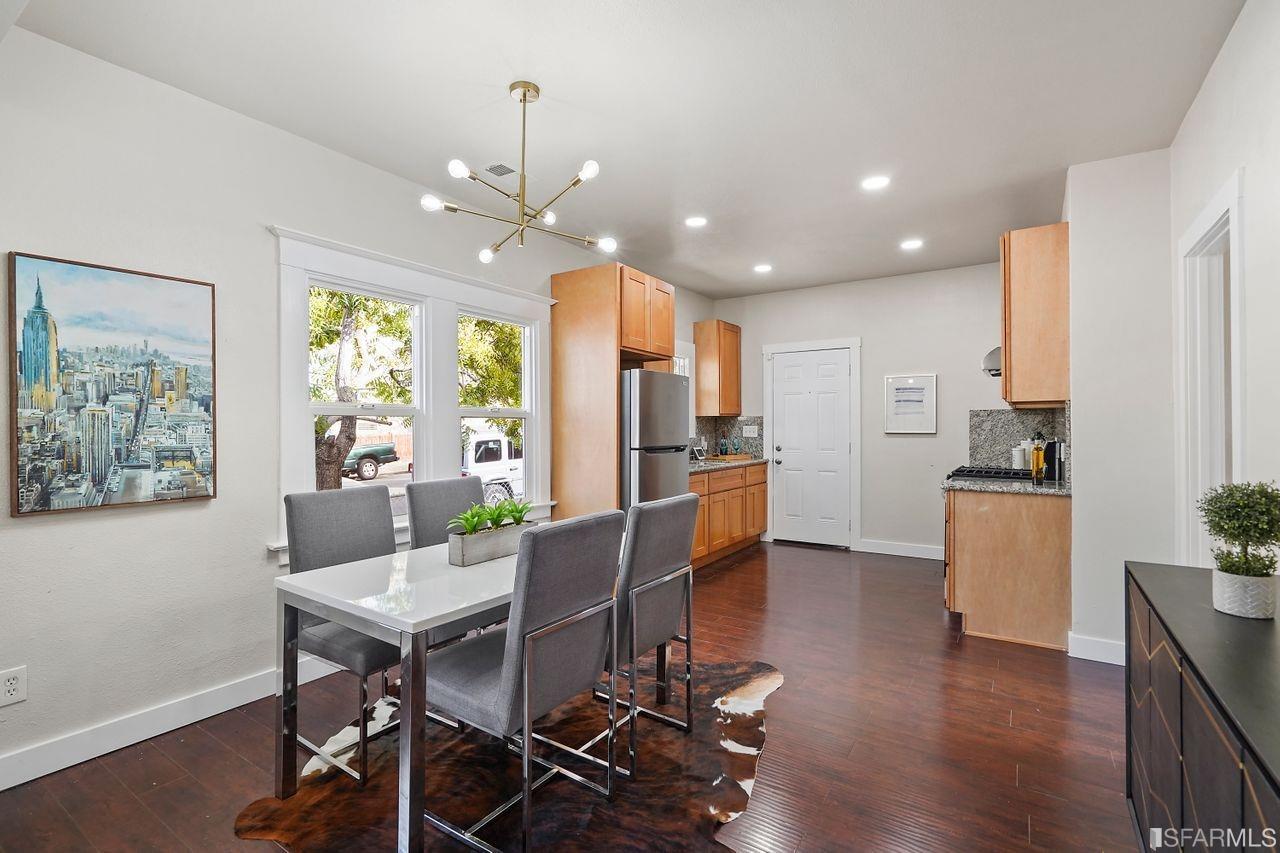 3036 14th Avenue Oakland, CA 94602 - Photo 20 of 35 a view of a dining room with furniture window and wooden floor