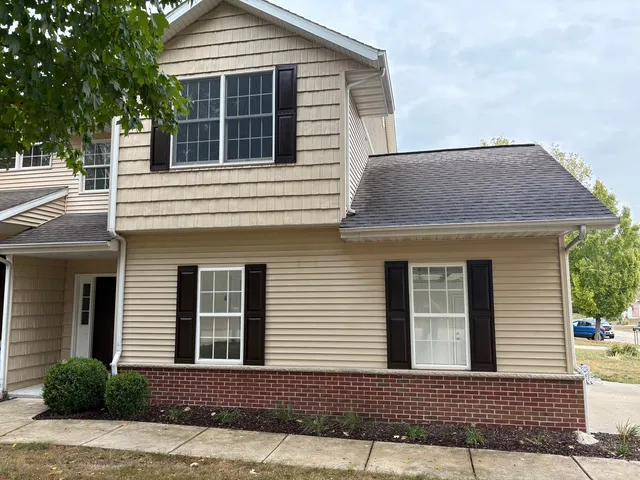 a front view of a house
