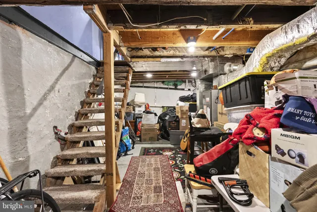 a view of storage and utility room