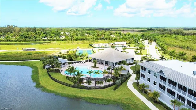 a view of a swimming pool and outdoor space