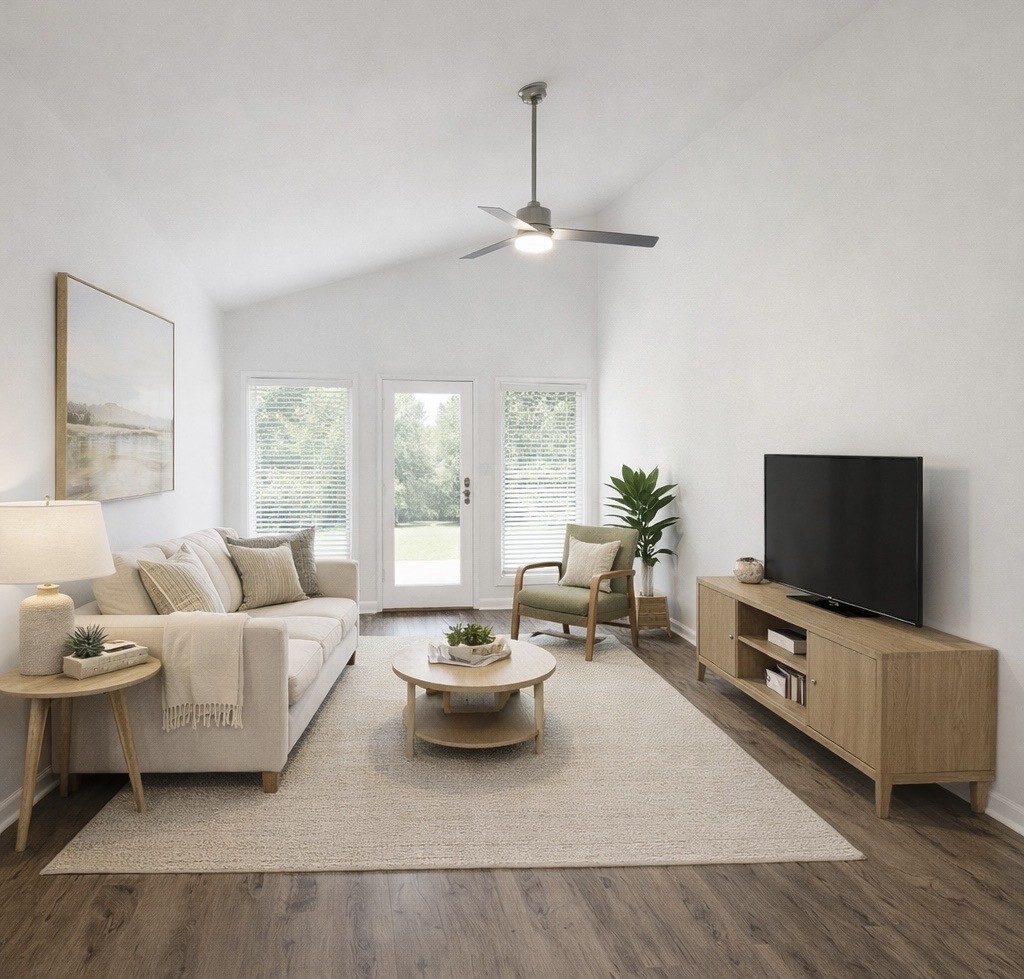 1900 Richard Jones Road, Unit K1 Nashville, TN 37215 - Photo 2 of 26 a living room with furniture and a flat screen tv