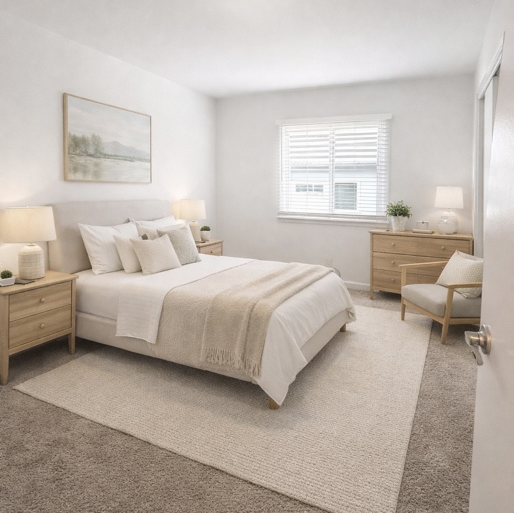 1900 Richard Jones Road, Unit K1 Nashville, TN 37215 - Photo 6 of 26 a bedroom with a bed and a large window