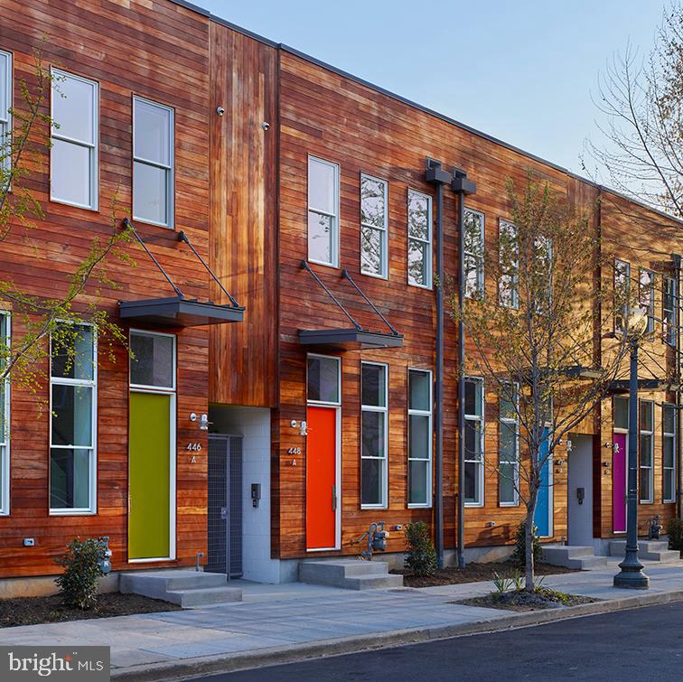 a front view of a building