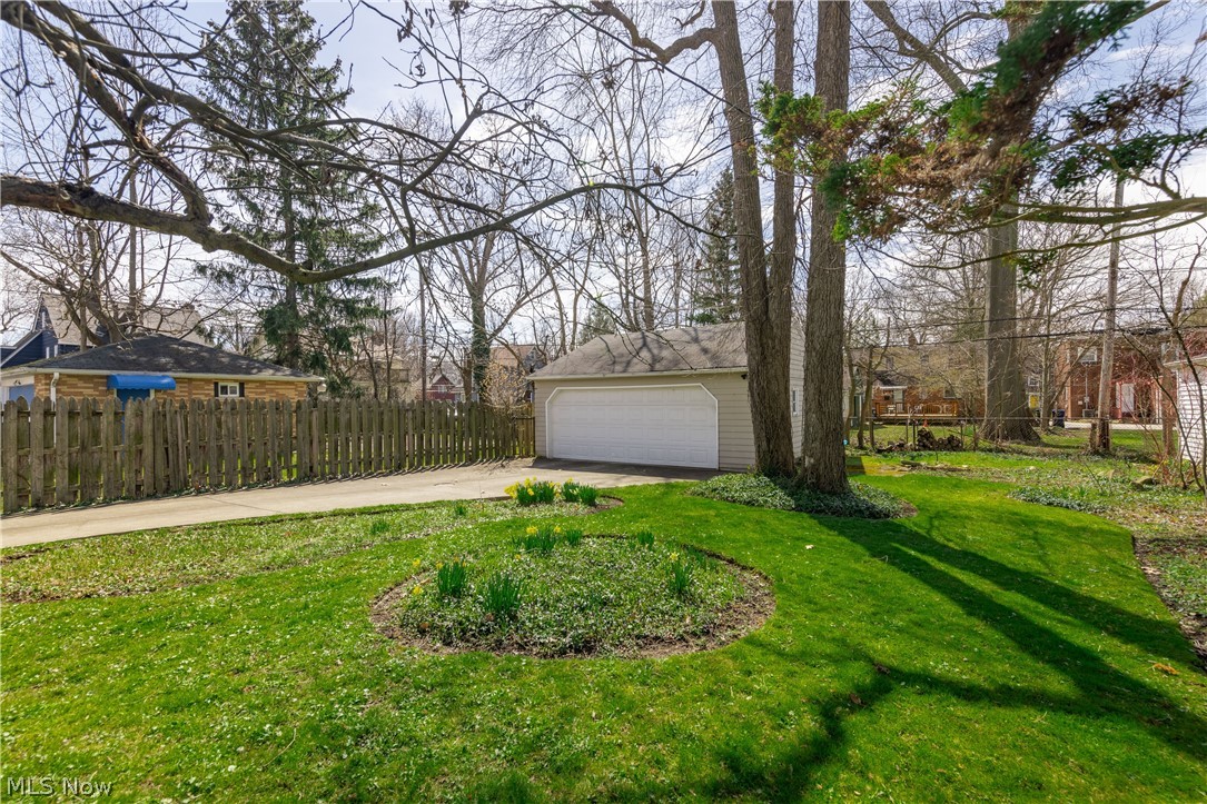 1050 Renfield Road Cleveland Heights, OH 44121 - Photo 37 of 41 View of yard with a garage