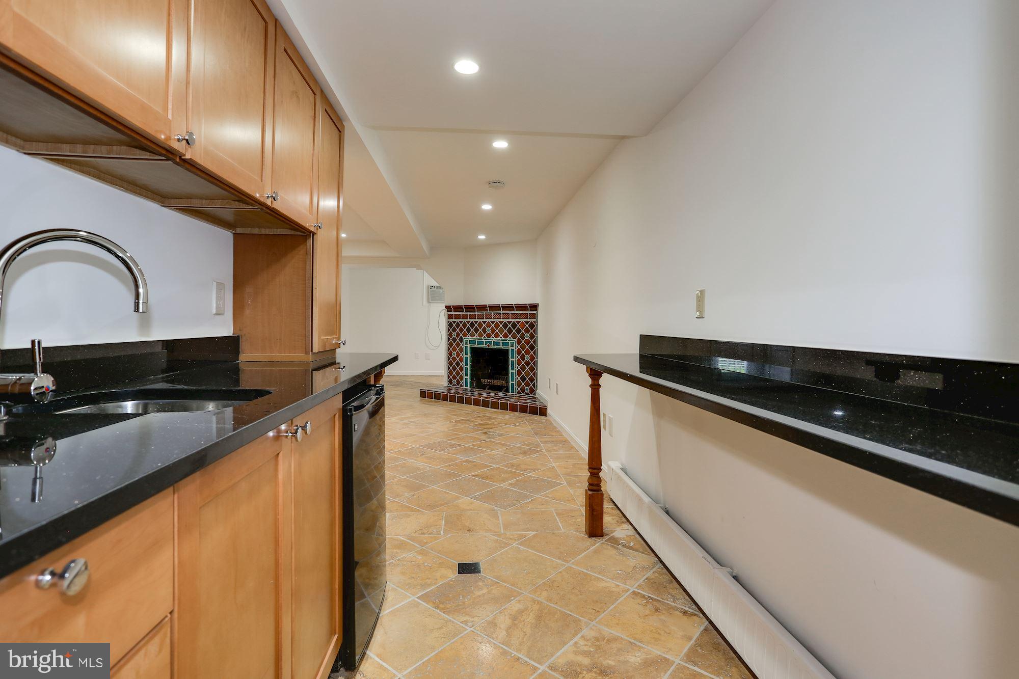 3147 Adams Mill Road Northwest Washington, DC 20010 - Photo 22 of 36 Lower level features woodburning fp and kitchenett