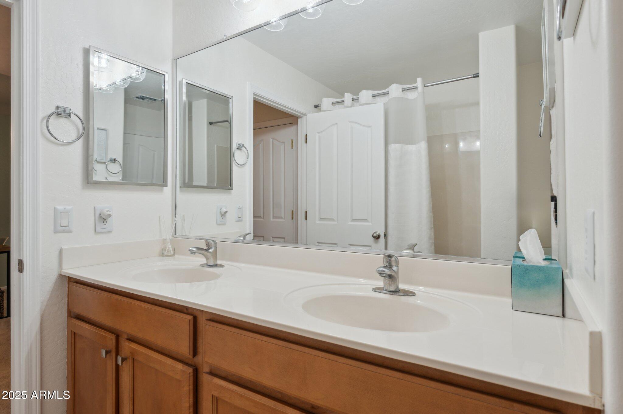 411 West Gascon Road San Tan Valley, AZ 85143 - Photo 22 of 30 a bathroom with a sink and a mirror
