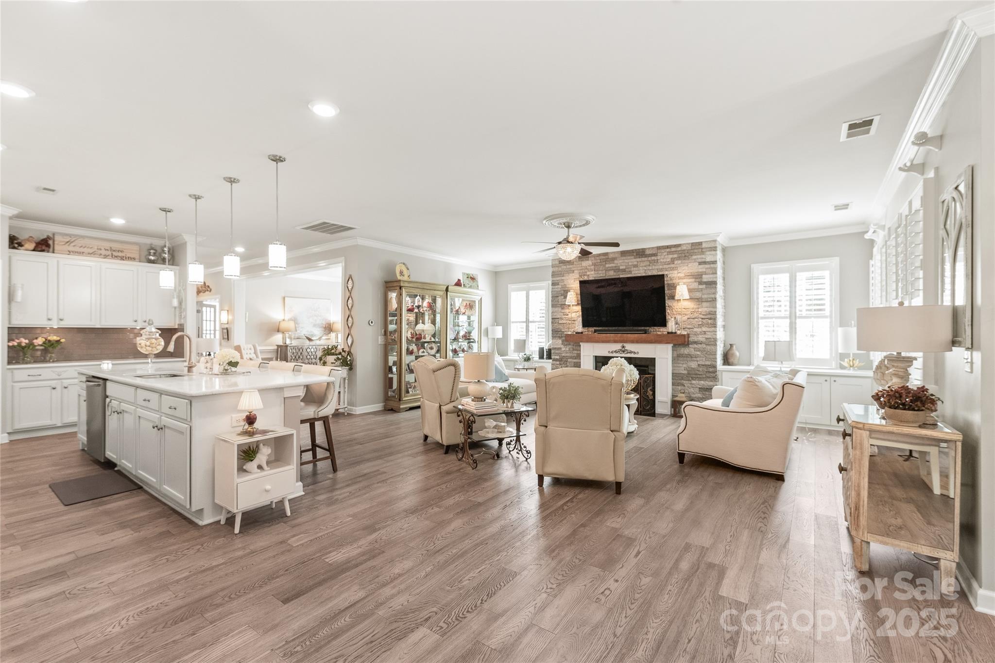 5002 Samoa Ridge Drive Lancaster, SC 29720 - Photo 9 of 45 a living room with furniture and flat screen tv