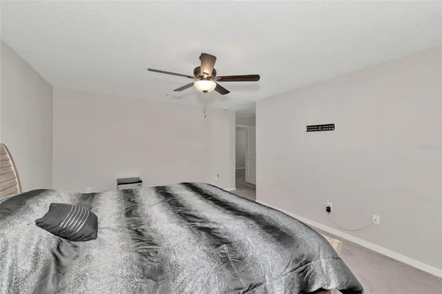 a view of a room with a window