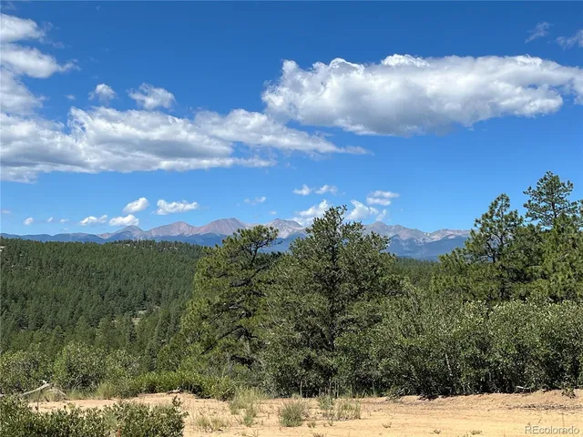 a view of a yard with snow on the road