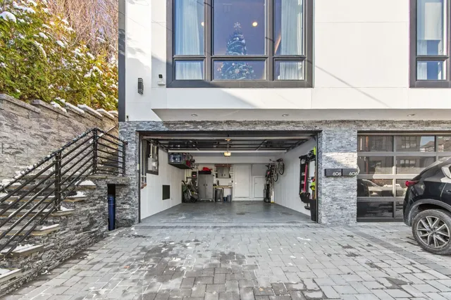 a view of a car garage door