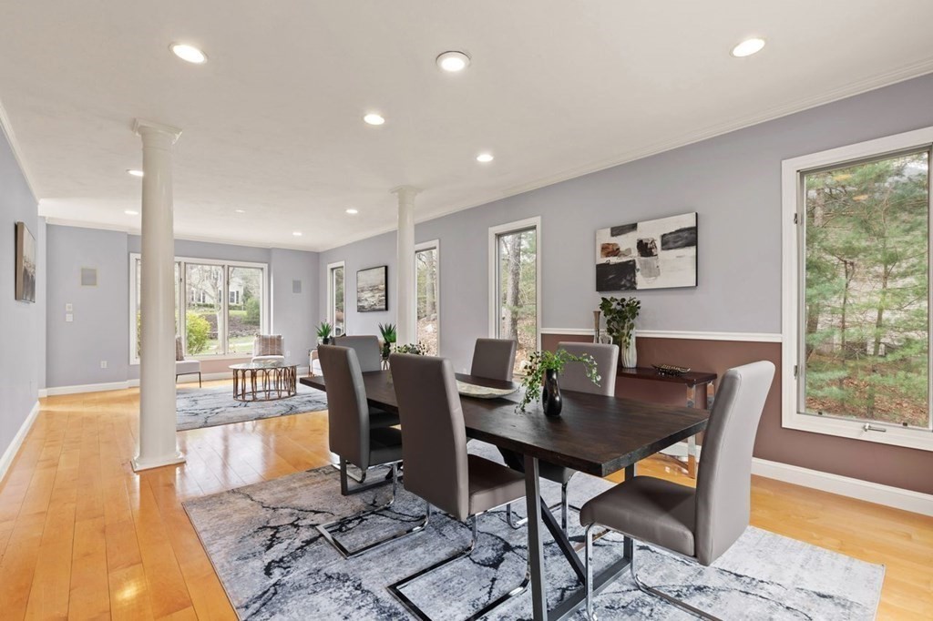 7 Wadsworth Way Sharon, MA 02067 - Photo 8 of 42 a view of a dining room with furniture window and wooden floor