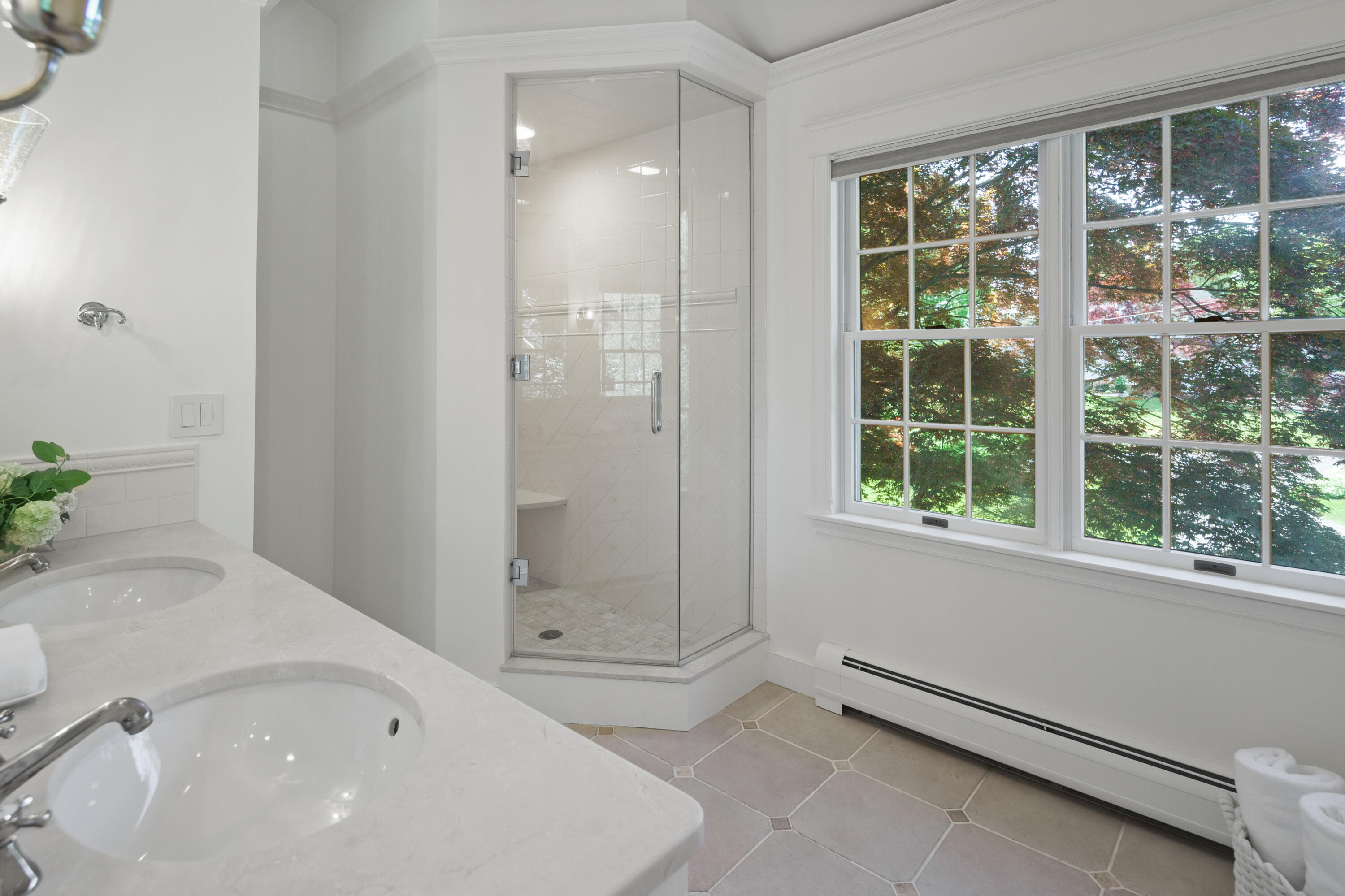 17 Wilson Ridge Road Darien, CT 06820 - Photo 25 of 37 a bathroom with a bathtub and a shower