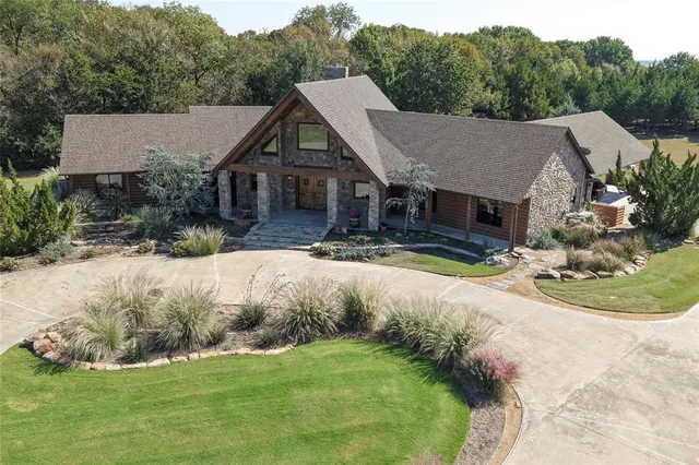 a aerial view of a house