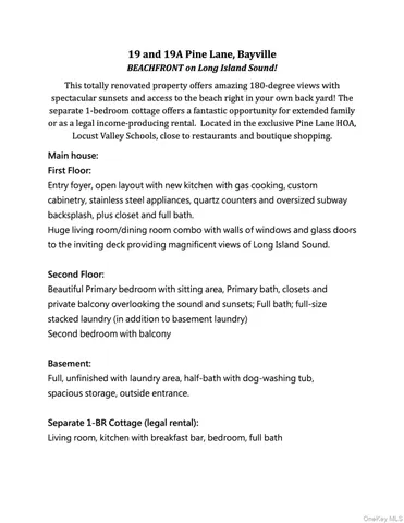 $1,499,000 | 19 Pine Lane, Bayville, NY 11709