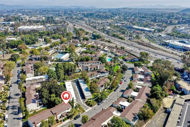 an aerial view of a city