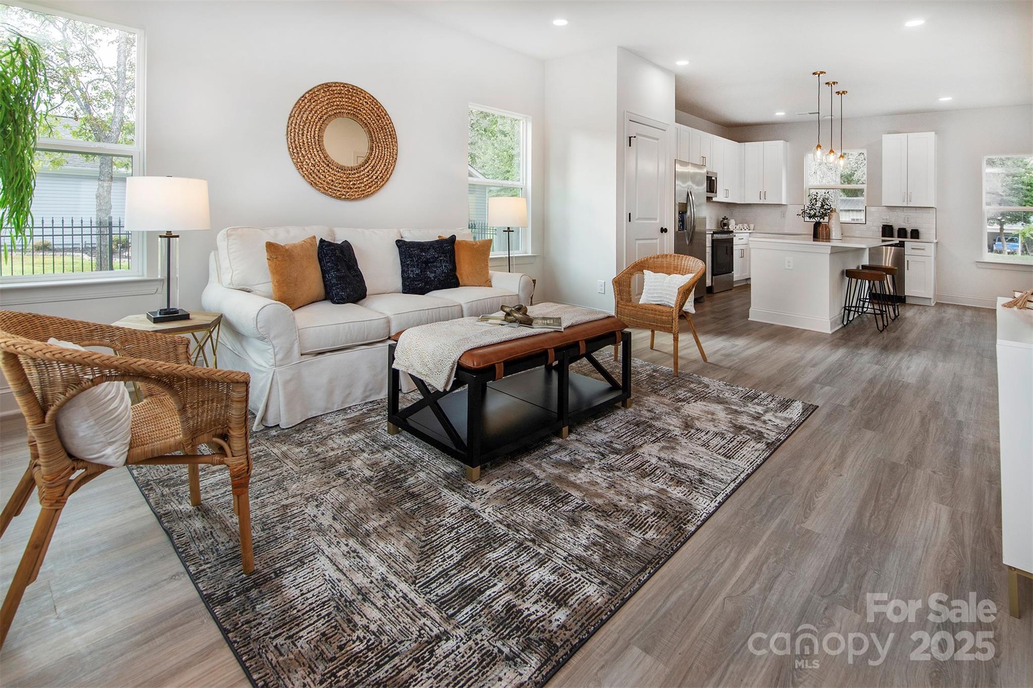 118 Durham Road Stanley, NC 28164 - Photo 4 of 24 a living room with furniture and a wooden floor