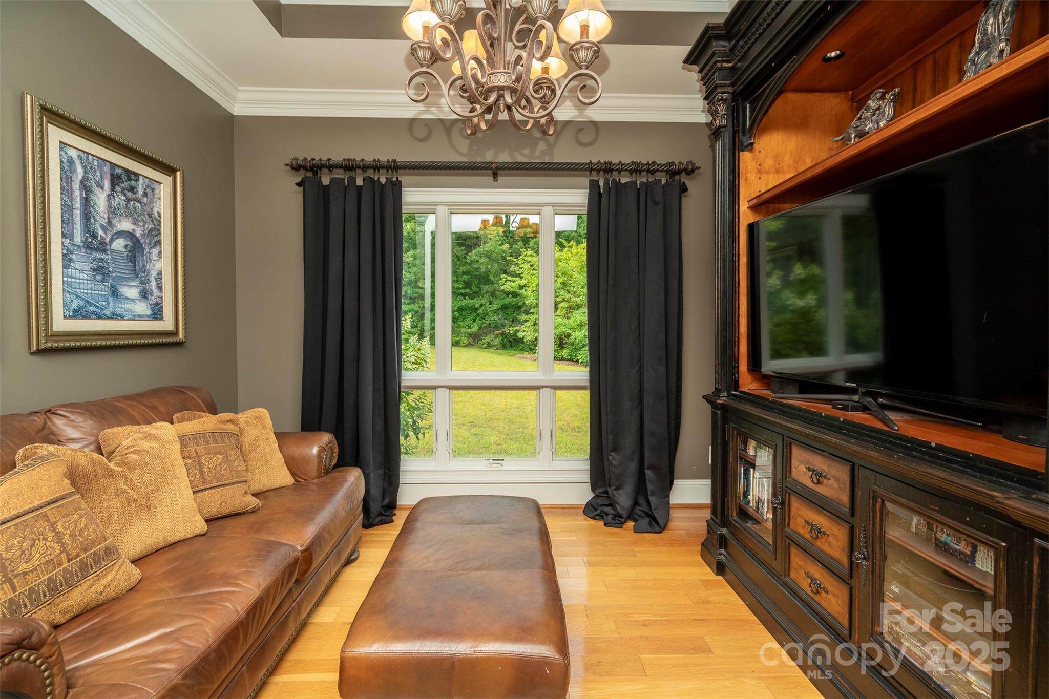8340 Highway 801 Mount Ulla, NC 28125 - Photo 31 of 47 a living room with furniture and a flat screen tv
