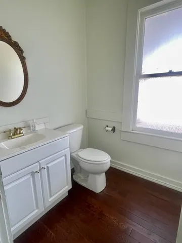 an empty room with a fireplace