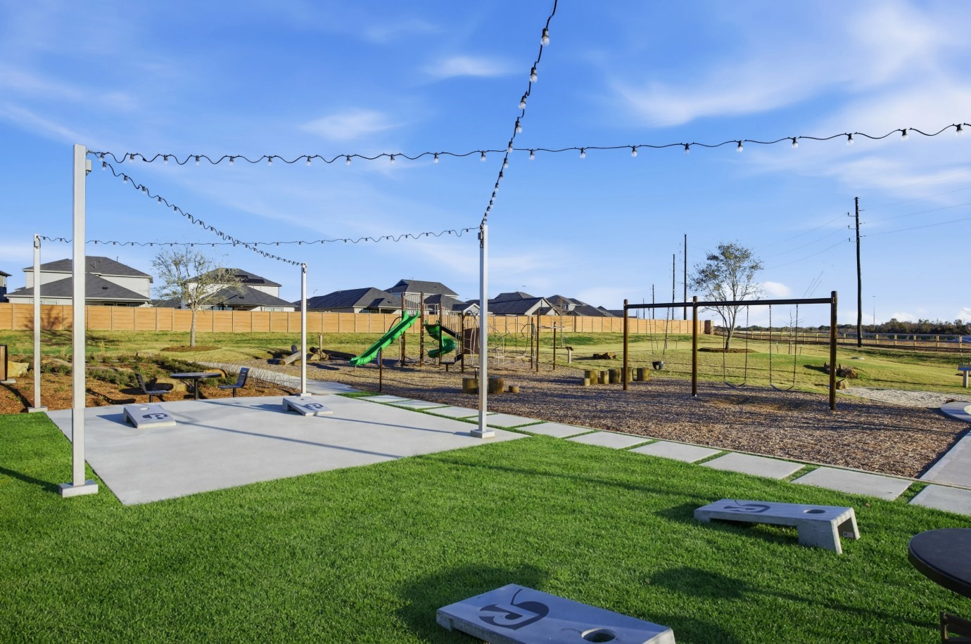 21930 Longhorn Rdg Drive Hockley, TX 77447 - Photo 32 of 39 a view of a backyard with lawn chairs