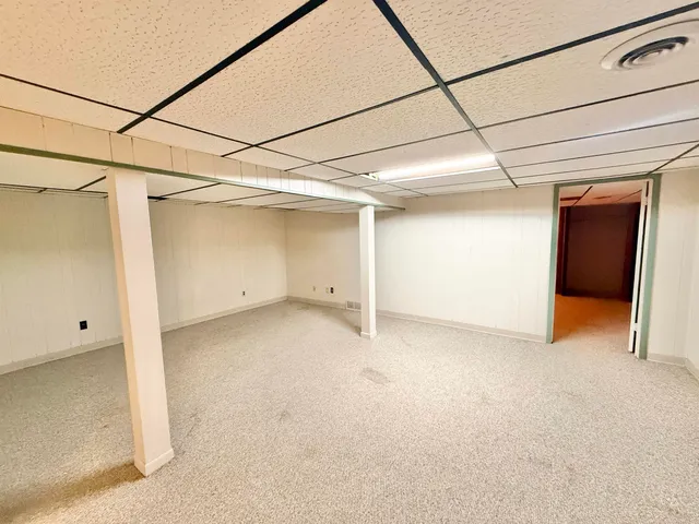 a view of a room with an empty space