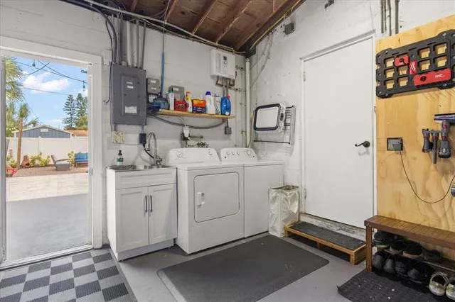 a room with storage and utility