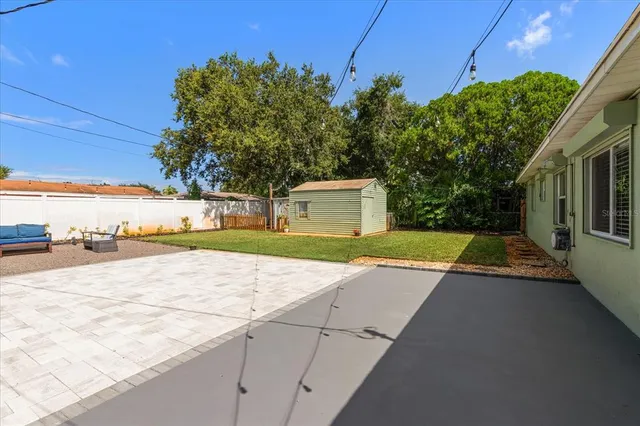 a view of outdoor space with seating area