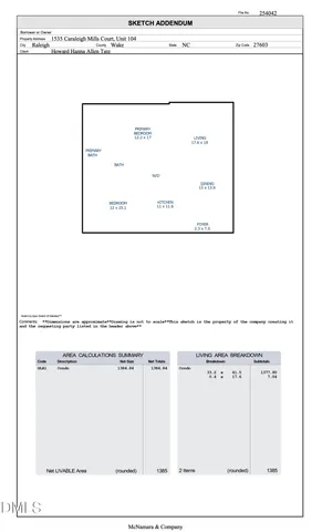 $499,990 | 1535 Caraleigh Mills Court, Unit 104, Raleigh, NC 27603
