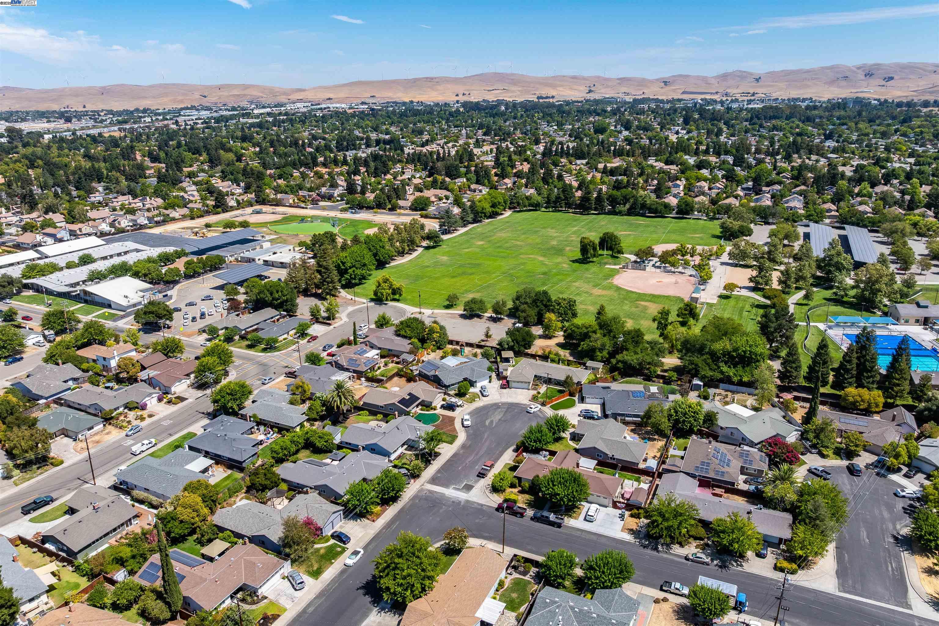 736 Adams Avenue Livermore, CA 94550 - Photo 52 of 52 an aerial view of residential houses with outdoor space