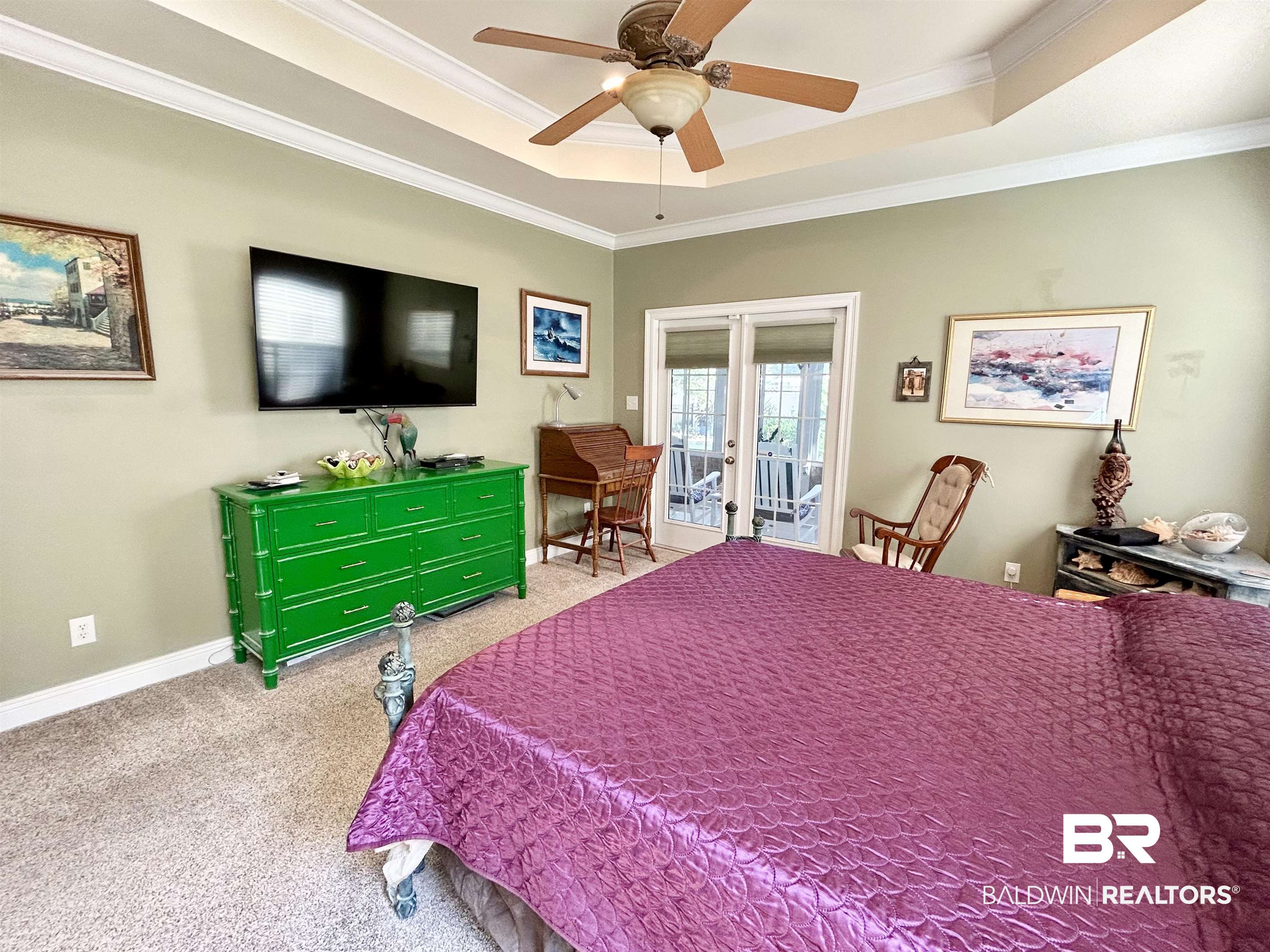 177 Mark Twain Loop Foley, AL 36535 - Photo 16 of 47 Tray Ceiling and French Doors to Sunroom