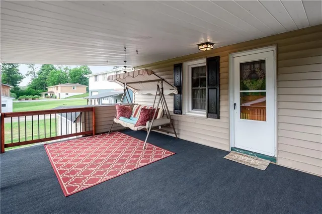 a house view with a garden space