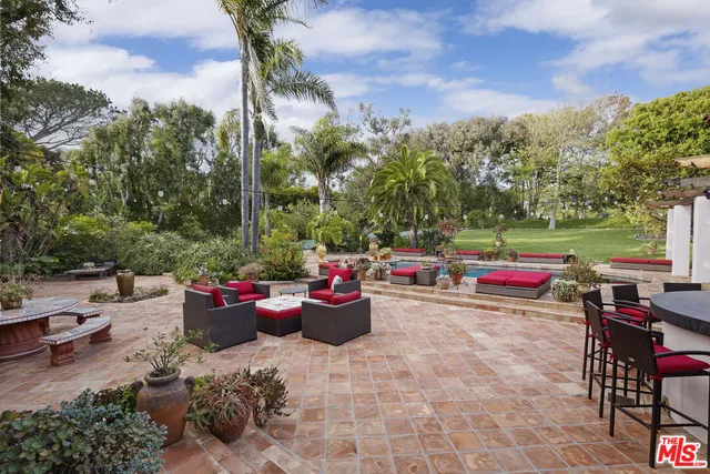 a view of a yard with a tree