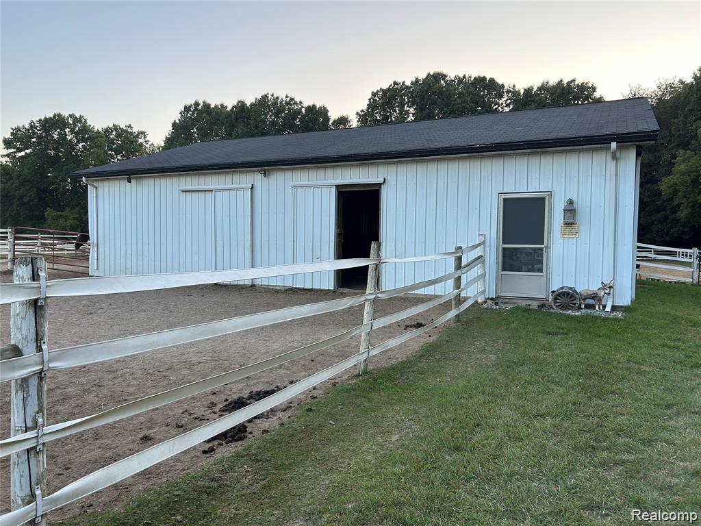 9074 White Road Linden, MI 48451 - Photo 44 of 49 Horse Barn with Multi Entrance Doors.
