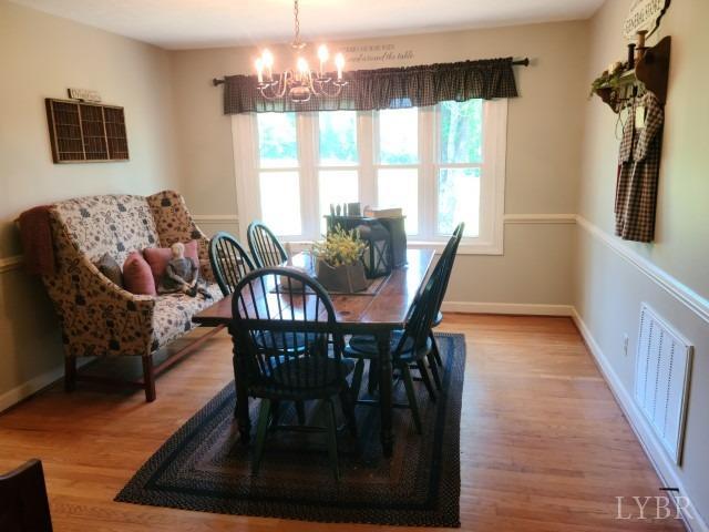 443 Wiggington Road Lynchburg, VA 24501 - Photo 11 of 42 a view of a dining room with furniture window and outside view