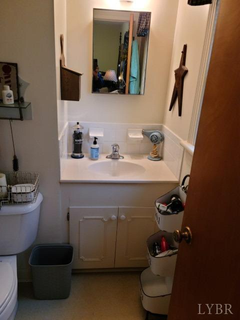443 Wiggington Road Lynchburg, VA 24501 - Photo 16 of 42 a bathroom with a sink and a mirror