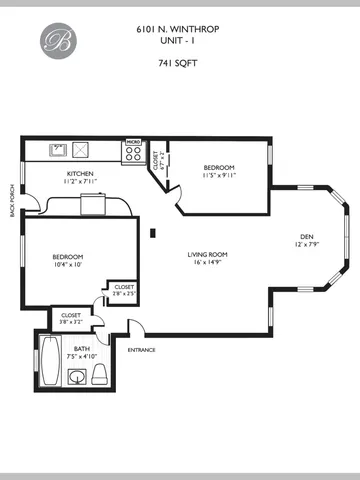 $2,333 | 6101 North Winthrop Avenue, Unit 1, Chicago, IL 60660