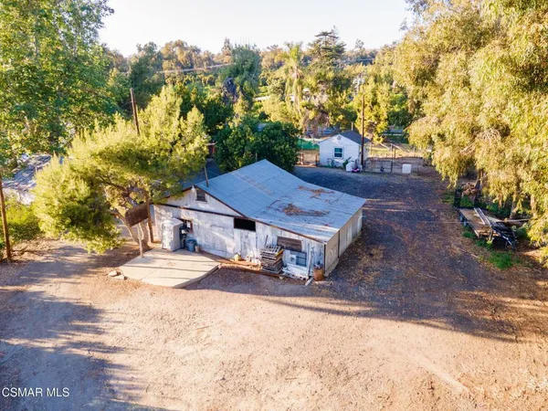 a view of a yard with a tree