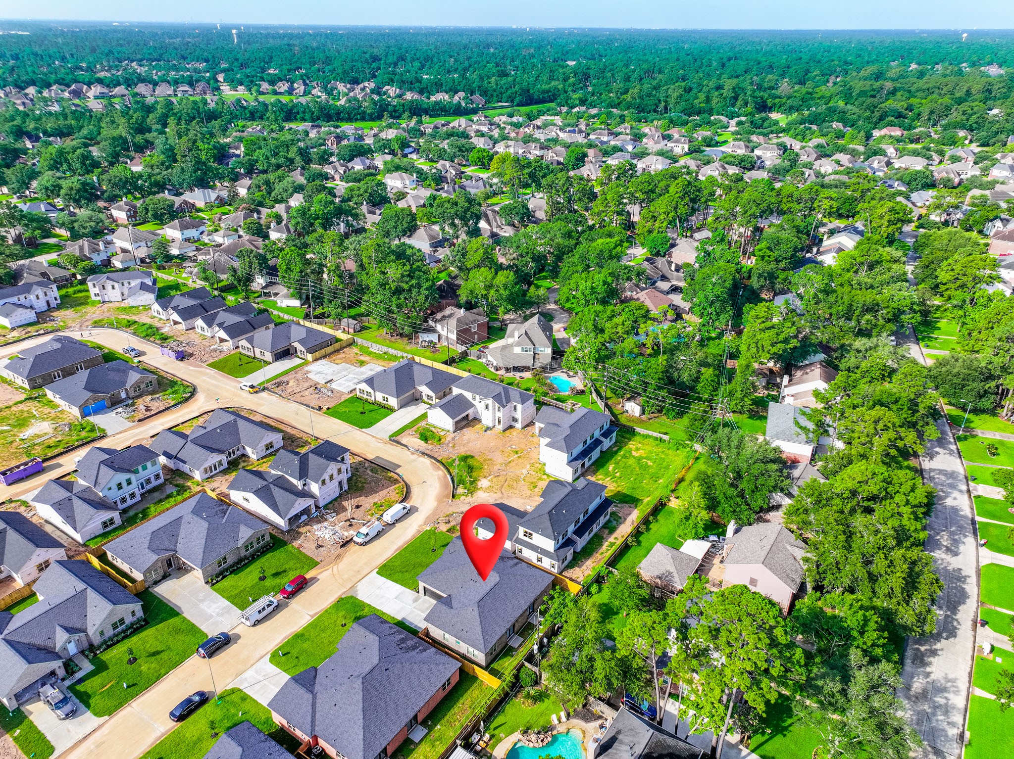 2618 Piemonte Avenue Cir Spring Spring, TX 77388 - Photo 44 of 50 an aerial view of residential houses with outdoor space and street view