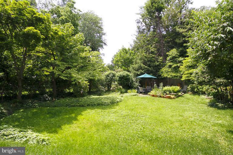 2105 Hanover Street Silver Spring, MD 20910 - Photo 10 of 23 a view of a backyard with table and chairs and potted plants and large trees