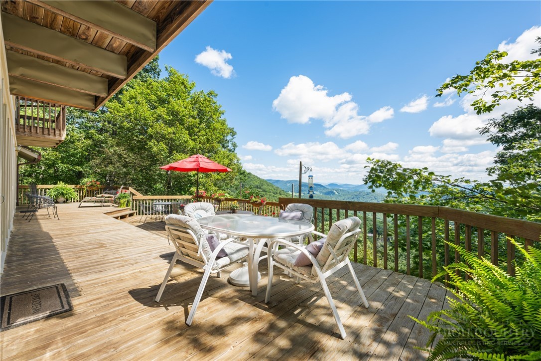 2177 Homestead Road Todd, NC 28684 - Photo 27 of 49 a view of a chairs and table in the patio