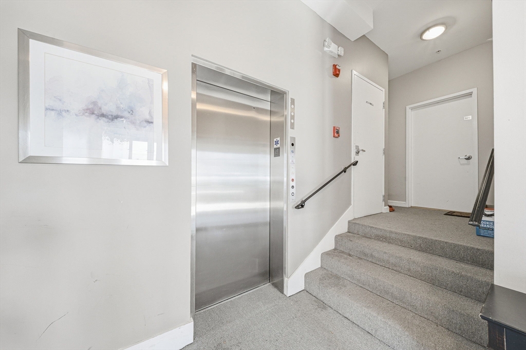156 Chelsea Street, Unit 103 Boston, MA 02128 - Photo 22 of 27 a view of entryway and hall with wooden floor