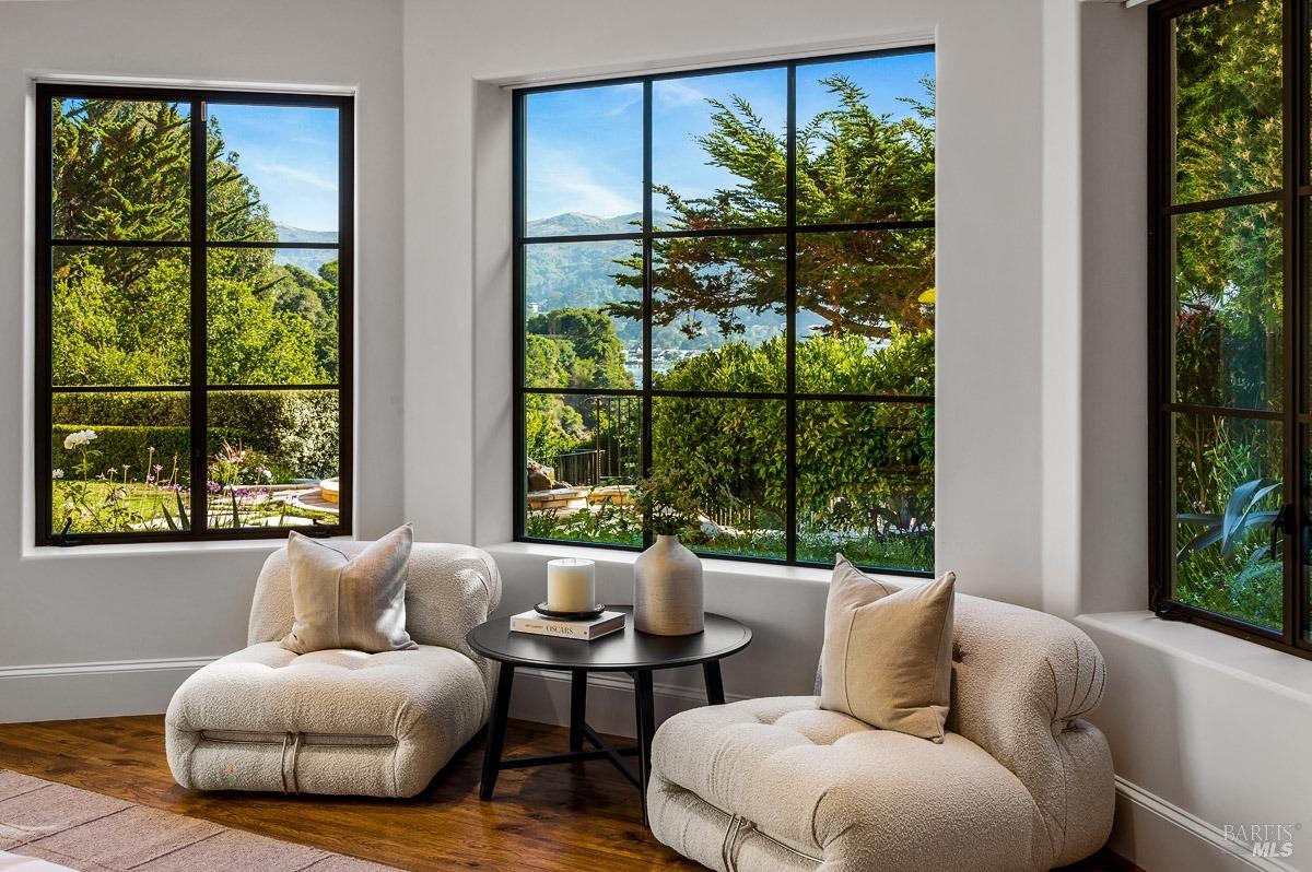 608 Seminary Drive Mill Valley, CA 94941 - Photo 37 of 67 a living room with furniture and a large window