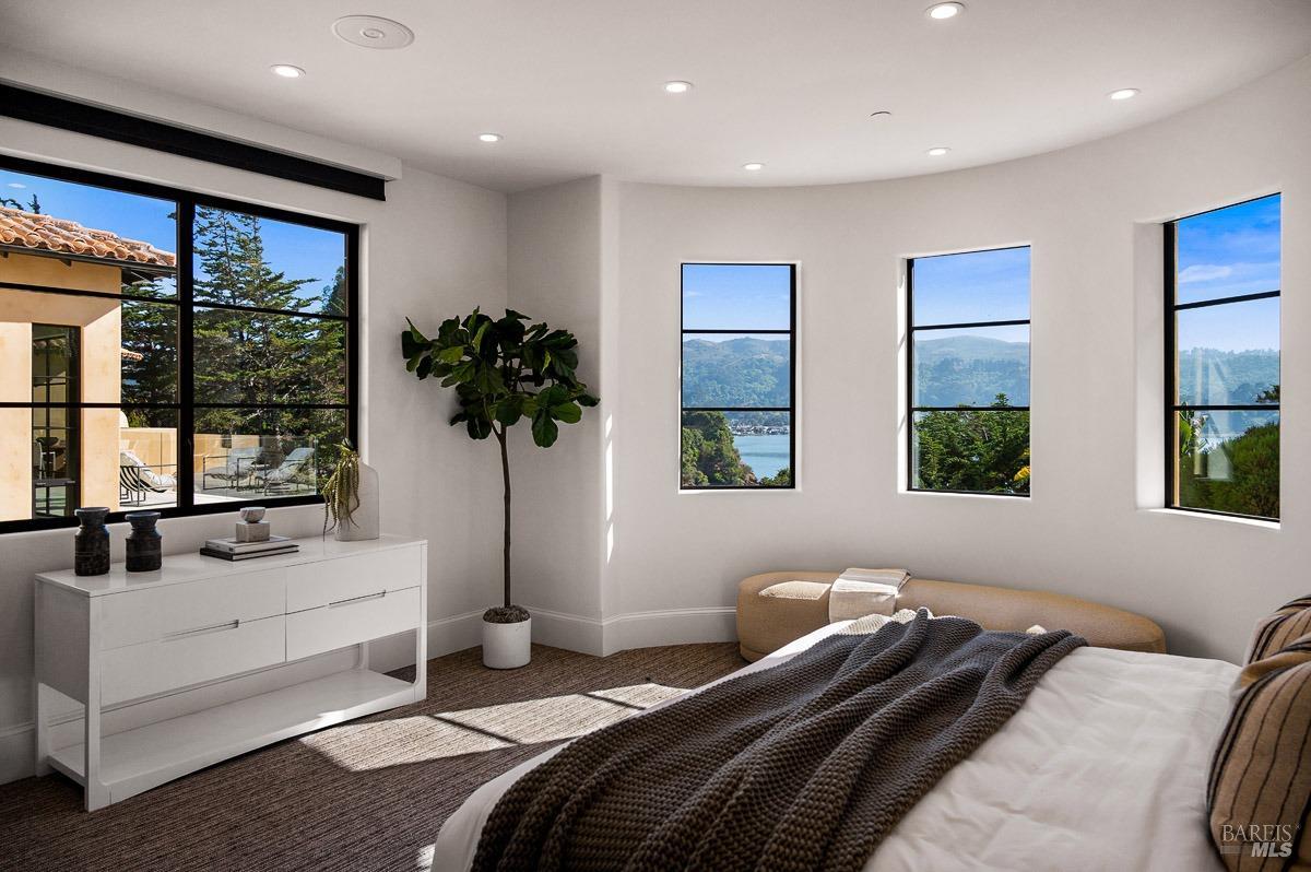 608 Seminary Drive Mill Valley, CA 94941 - Photo 45 of 67 a bedroom with furniture and a large window