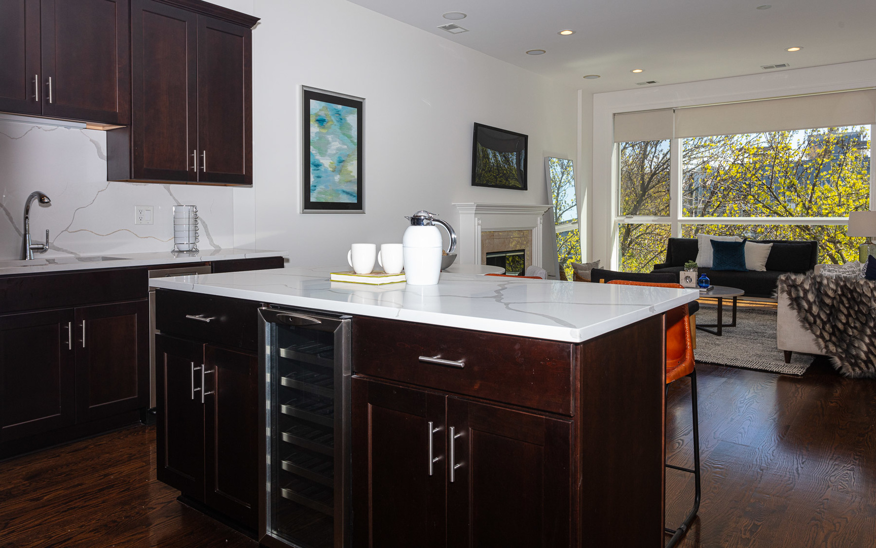 1838 West Rice Street, Unit 3 Chicago, IL 60622 - Photo 12 of 29 a kitchen with stainless steel appliances granite countertop a sink stove and cabinets