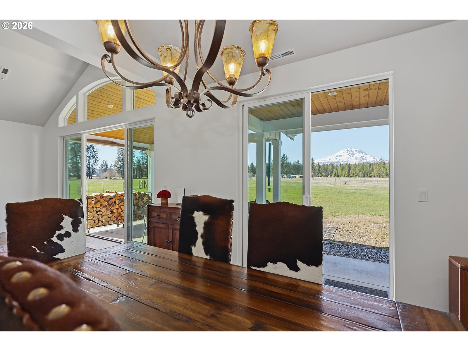 24 Bacon Creek Road Glenwood, WA 98619 - Photo 16 of 48 a living room with furniture and a floor to ceiling window
