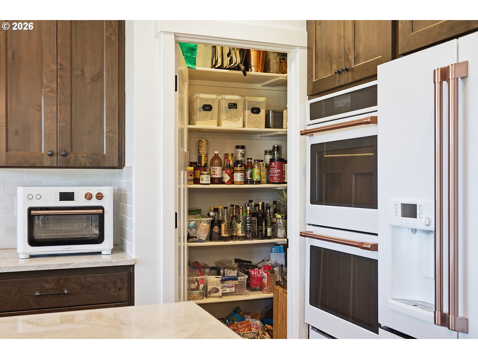 24 Bacon Creek Road Glenwood, WA 98619 - Photo 21 of 48 a kitchen with stainless steel appliances granite countertop a refrigerator and a stove top oven